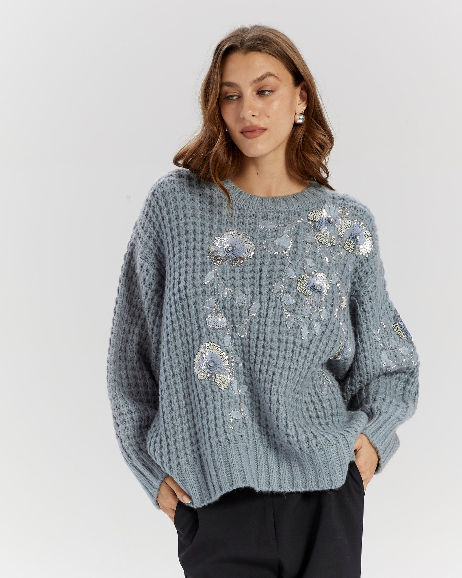 YASFINDA SEQUINED KNIT